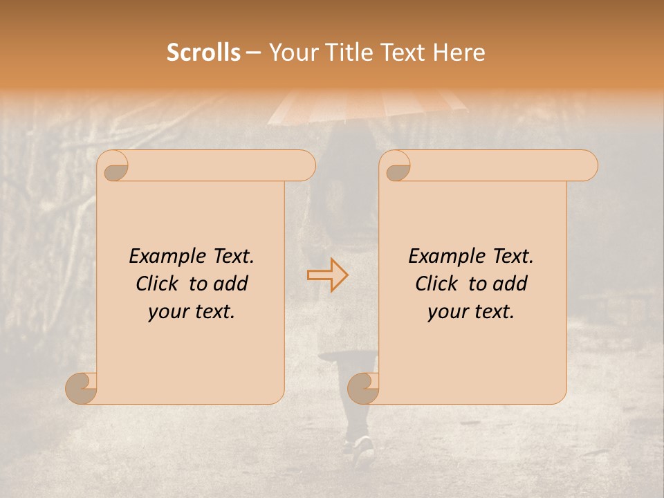Women Rain Tree PowerPoint Template
