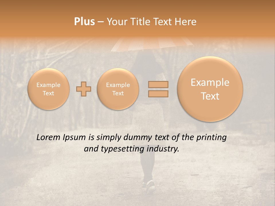 Women Rain Tree PowerPoint Template