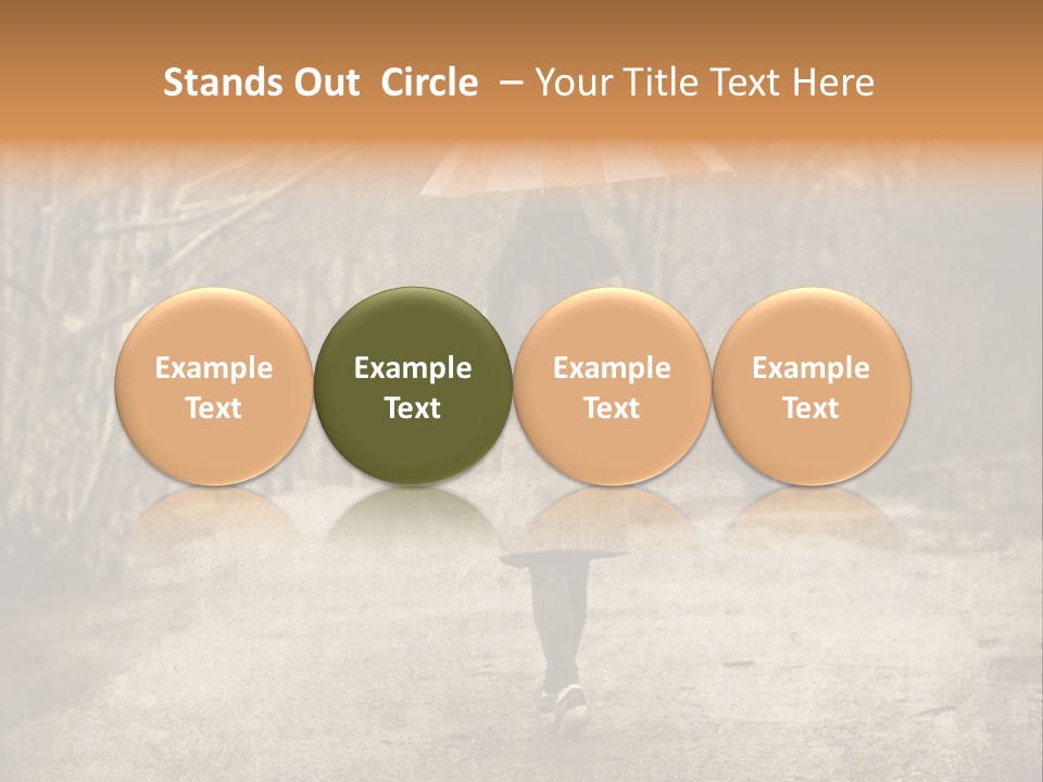 Women Rain Tree PowerPoint Template