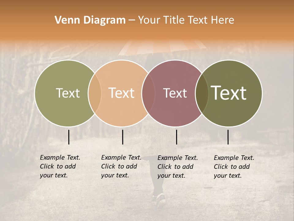 Women Rain Tree PowerPoint Template