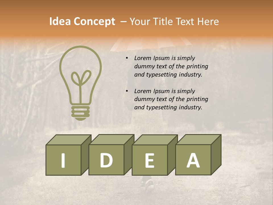 Women Rain Tree PowerPoint Template