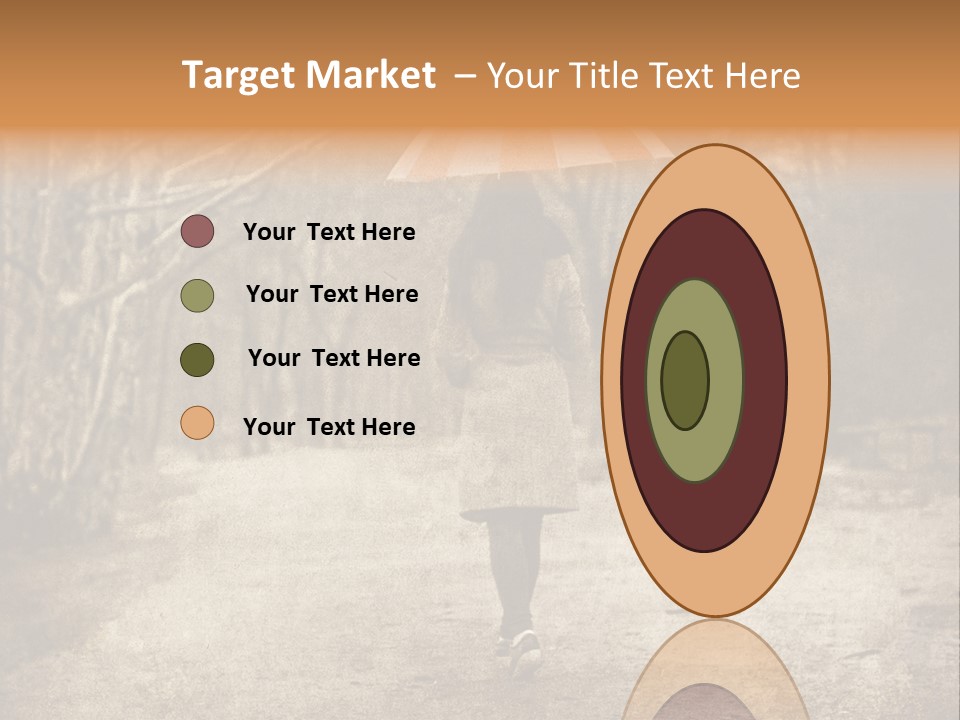 Women Rain Tree PowerPoint Template