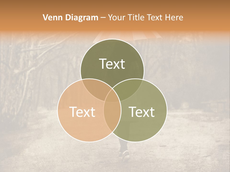 Women Rain Tree PowerPoint Template