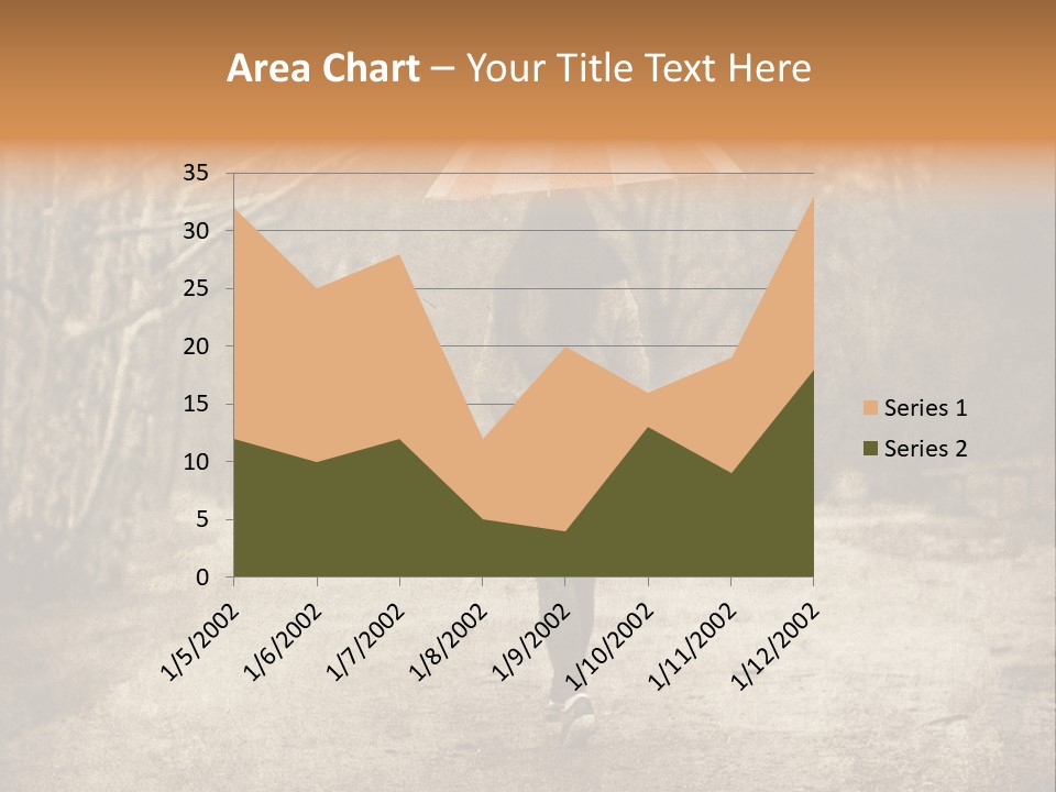 Women Rain Tree PowerPoint Template