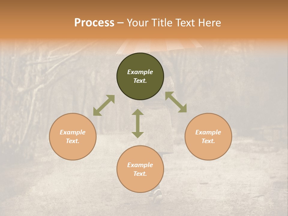 Women Rain Tree PowerPoint Template