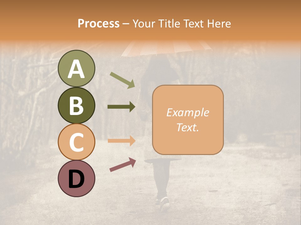 Women Rain Tree PowerPoint Template