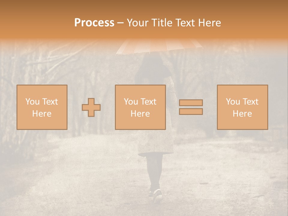 Women Rain Tree PowerPoint Template