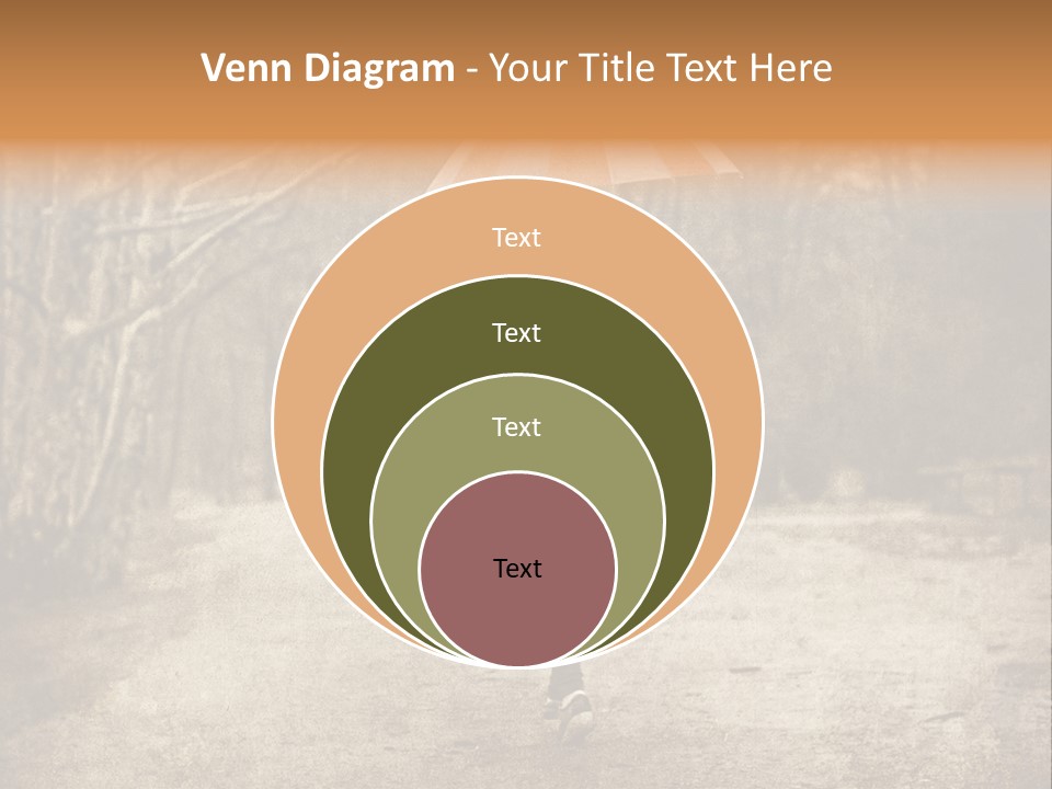 Women Rain Tree PowerPoint Template