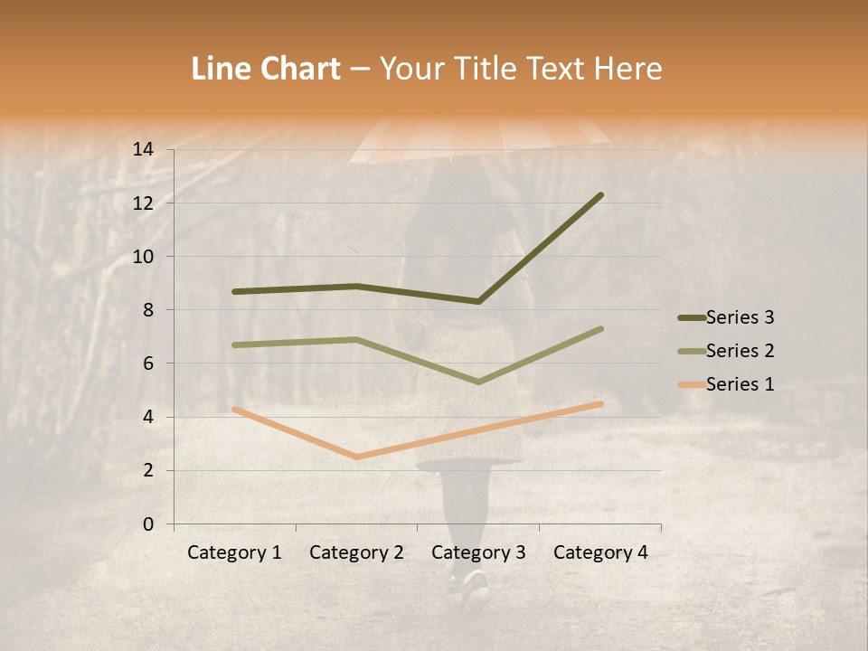 Women Rain Tree PowerPoint Template