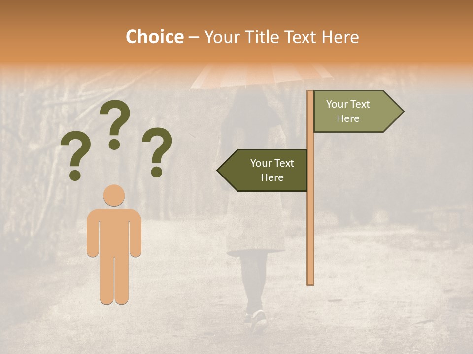 Women Rain Tree PowerPoint Template