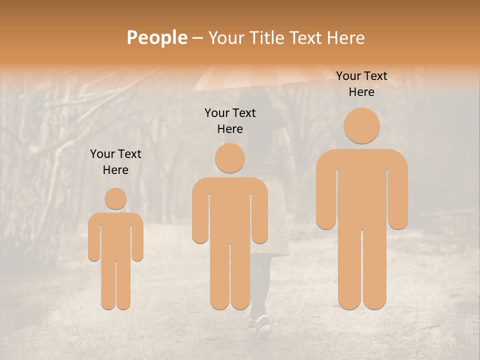 Women Rain Tree PowerPoint Template