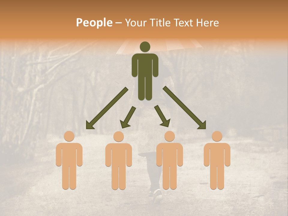 Women Rain Tree PowerPoint Template