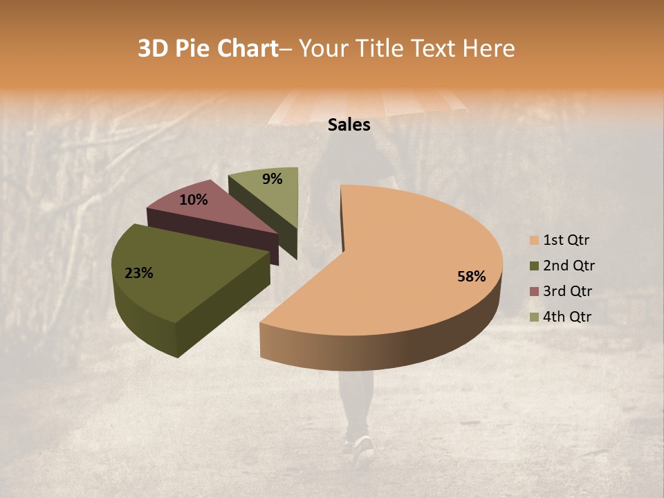 Women Rain Tree PowerPoint Template