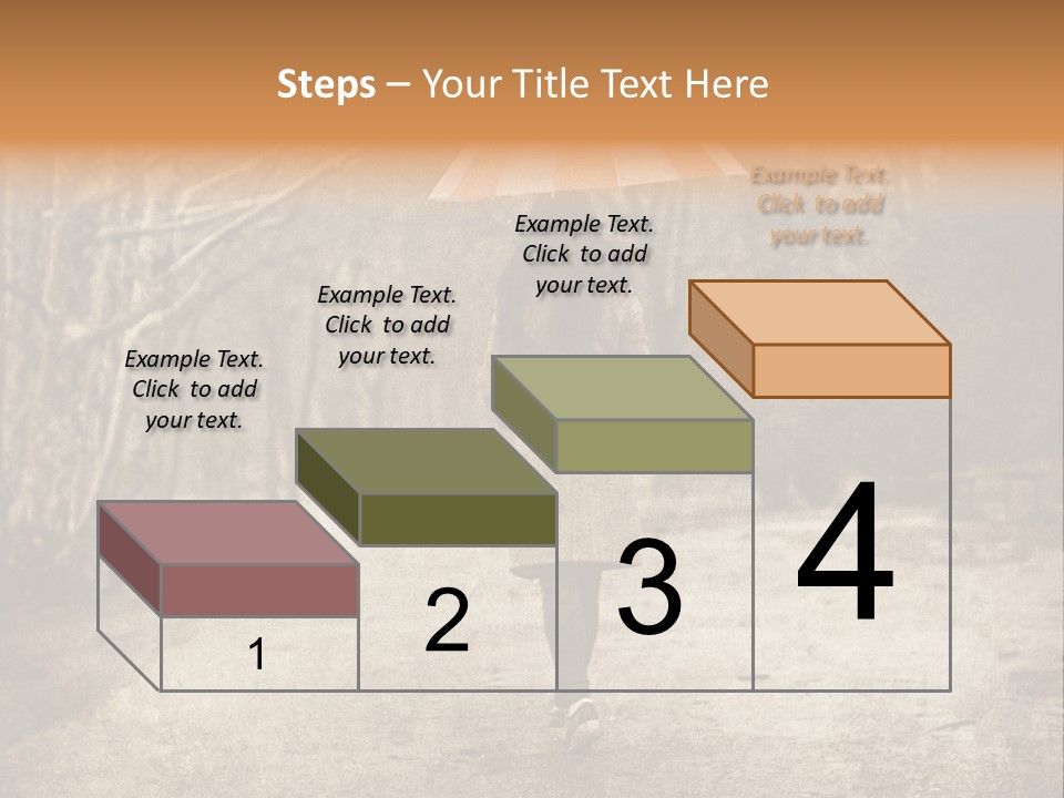 Women Rain Tree PowerPoint Template