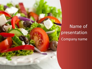 Tomato Feta Lettuce PowerPoint Template