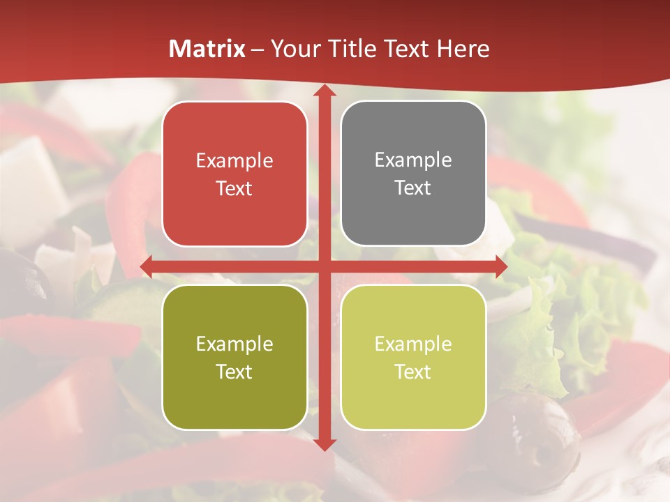 Tomato Feta Lettuce PowerPoint Template