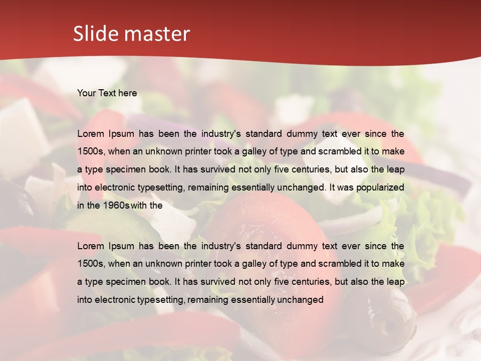 Tomato Feta Lettuce PowerPoint Template