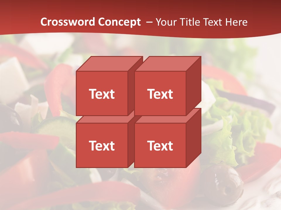 Tomato Feta Lettuce PowerPoint Template