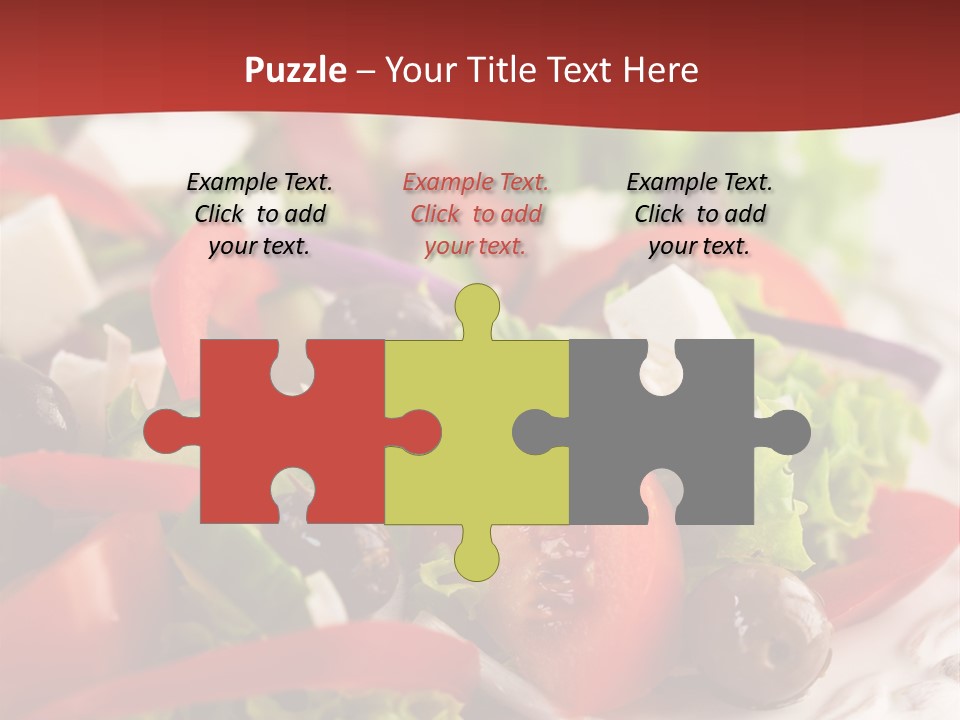 Tomato Feta Lettuce PowerPoint Template