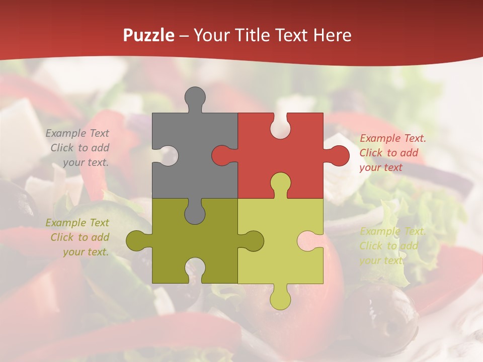 Tomato Feta Lettuce PowerPoint Template