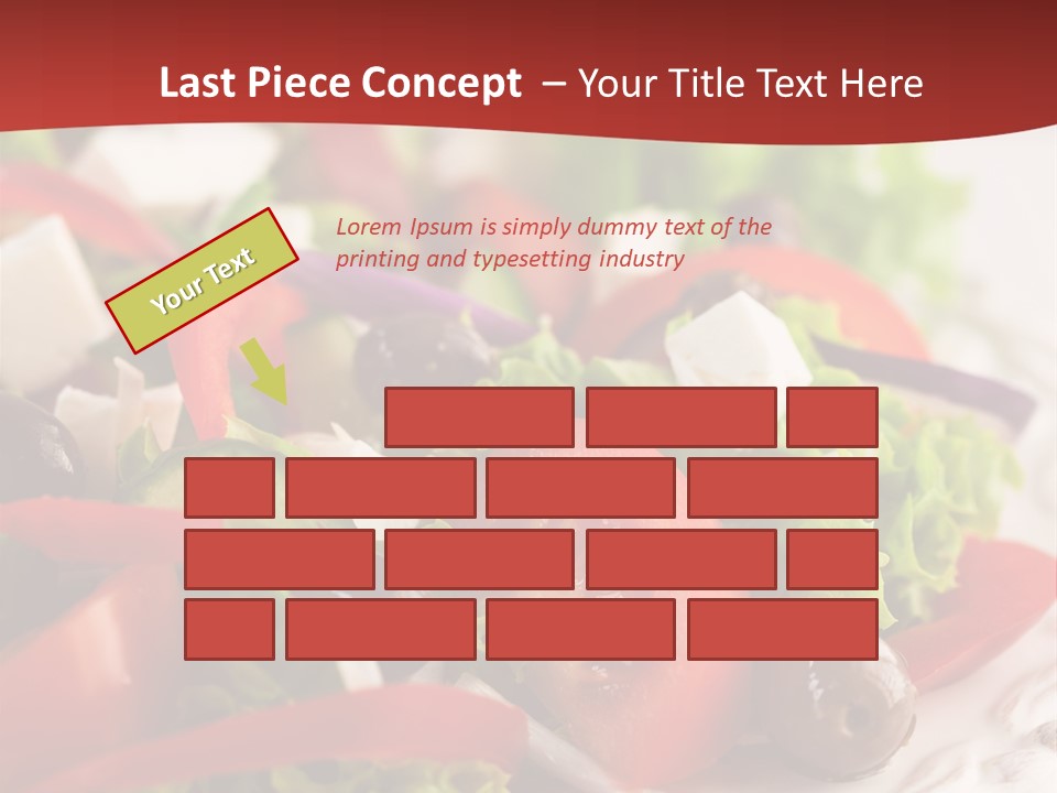 Tomato Feta Lettuce PowerPoint Template
