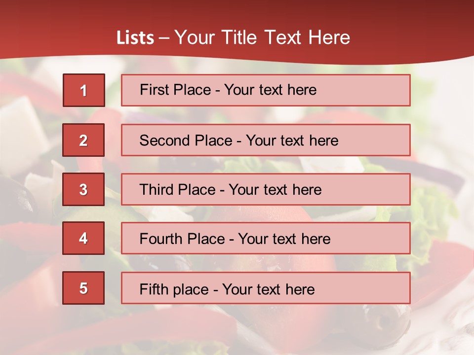 Tomato Feta Lettuce PowerPoint Template