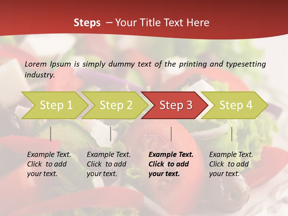 Tomato Feta Lettuce PowerPoint Template