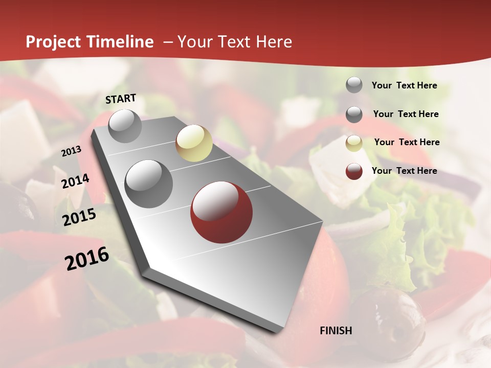 Tomato Feta Lettuce PowerPoint Template