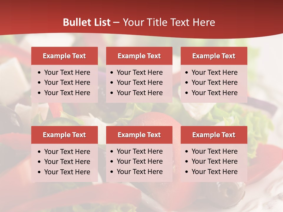 Tomato Feta Lettuce PowerPoint Template
