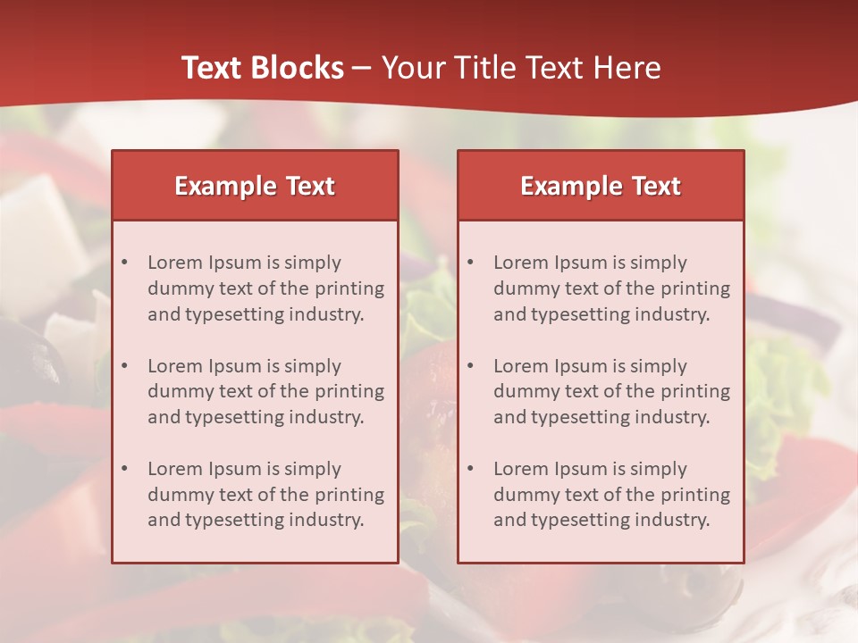 Tomato Feta Lettuce PowerPoint Template