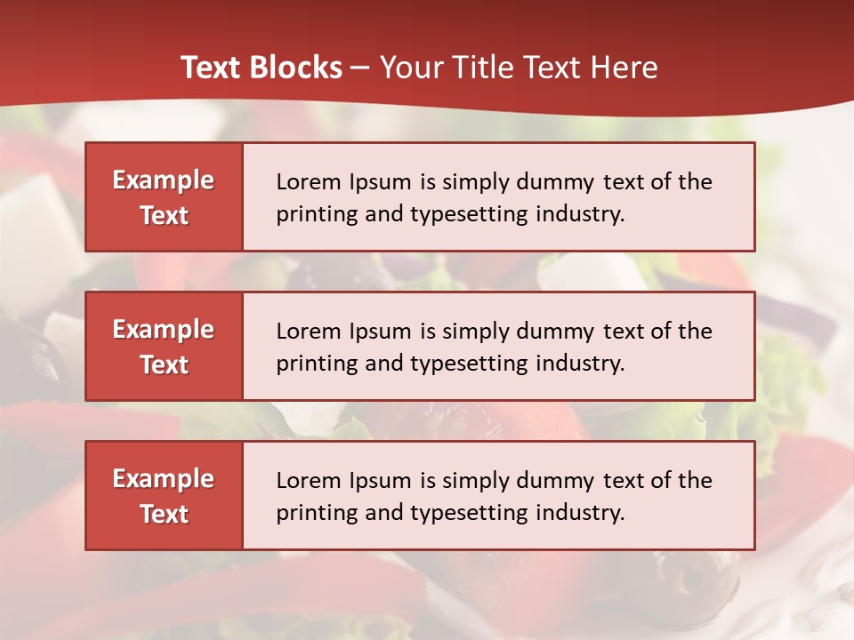 Tomato Feta Lettuce PowerPoint Template