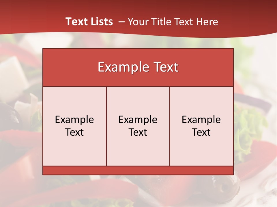 Tomato Feta Lettuce PowerPoint Template