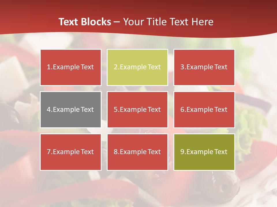 Tomato Feta Lettuce PowerPoint Template