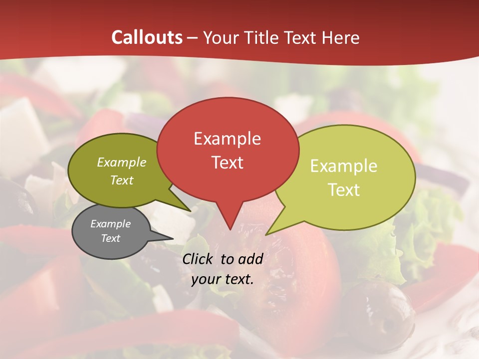Tomato Feta Lettuce PowerPoint Template