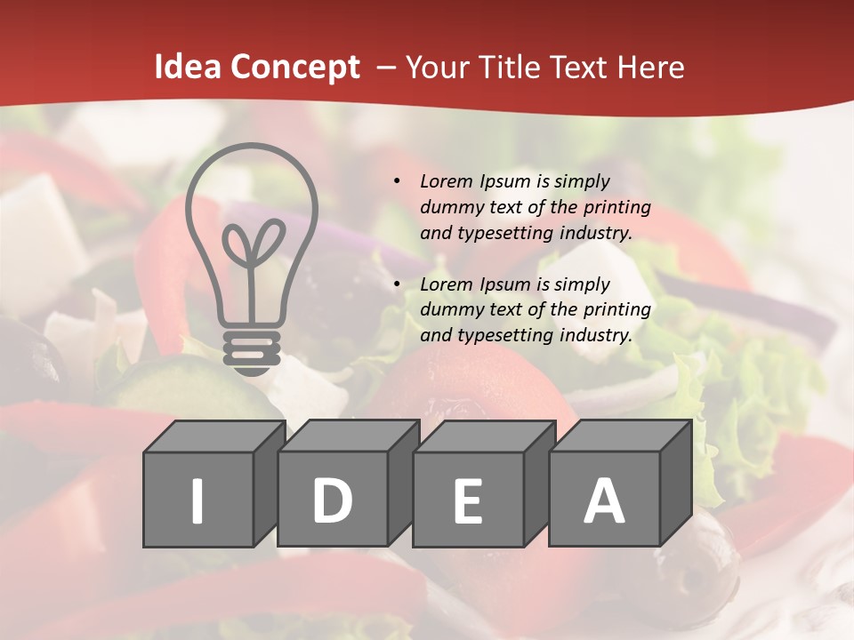 Tomato Feta Lettuce PowerPoint Template