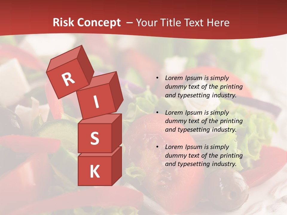 Tomato Feta Lettuce PowerPoint Template