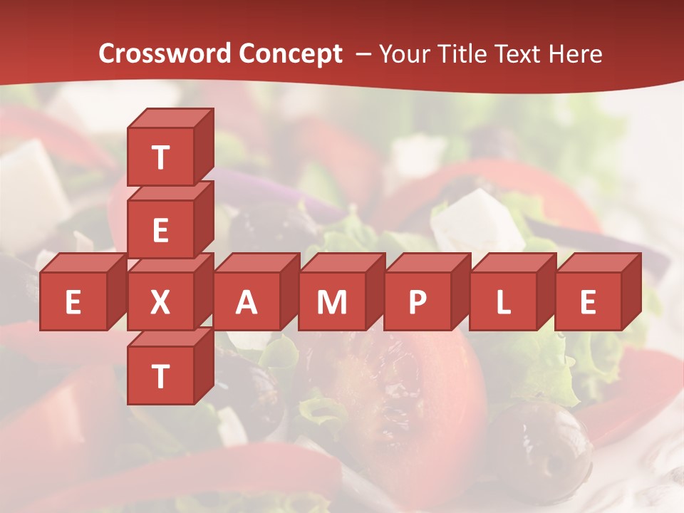 Tomato Feta Lettuce PowerPoint Template