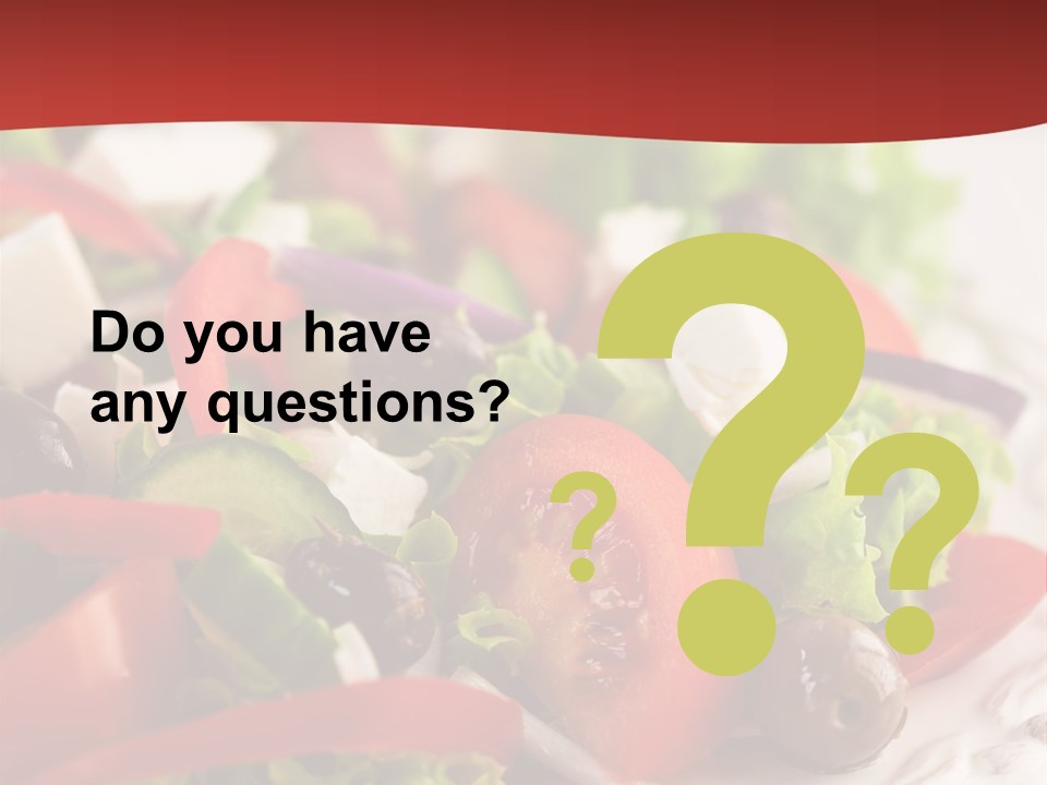 Tomato Feta Lettuce PowerPoint Template