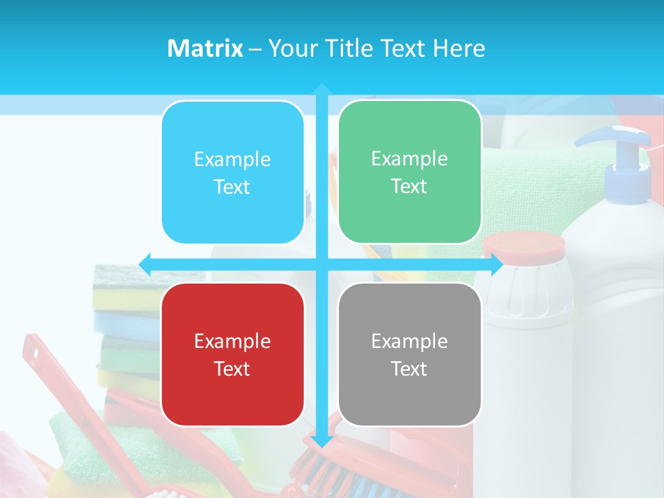 Blue Cleaning Fluid PowerPoint Template