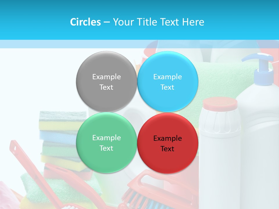 Blue Cleaning Fluid PowerPoint Template