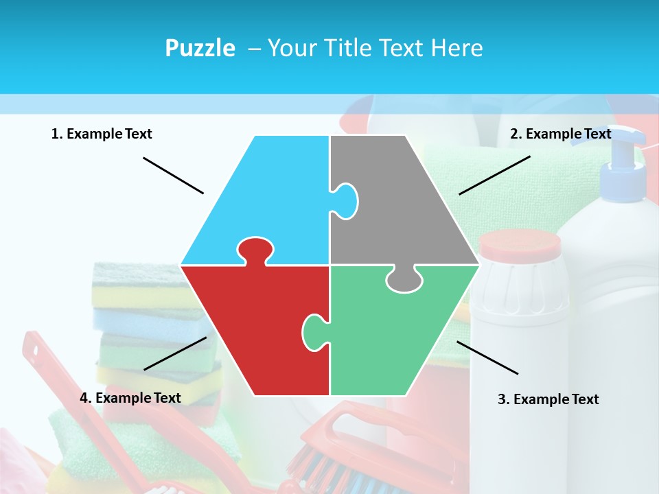 Blue Cleaning Fluid PowerPoint Template