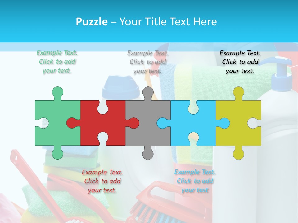 Blue Cleaning Fluid PowerPoint Template