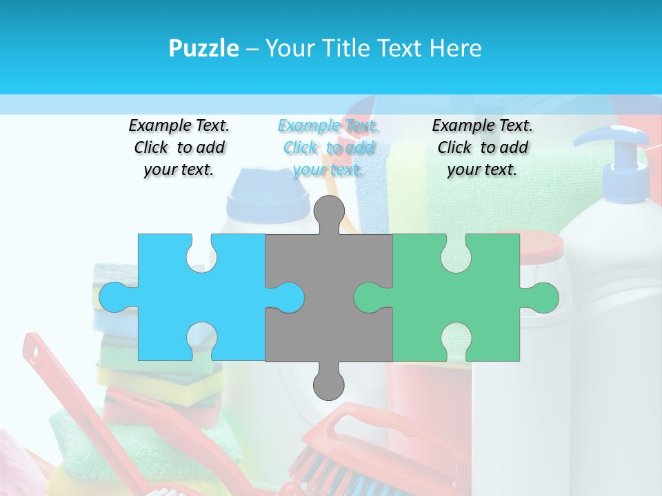 Blue Cleaning Fluid PowerPoint Template