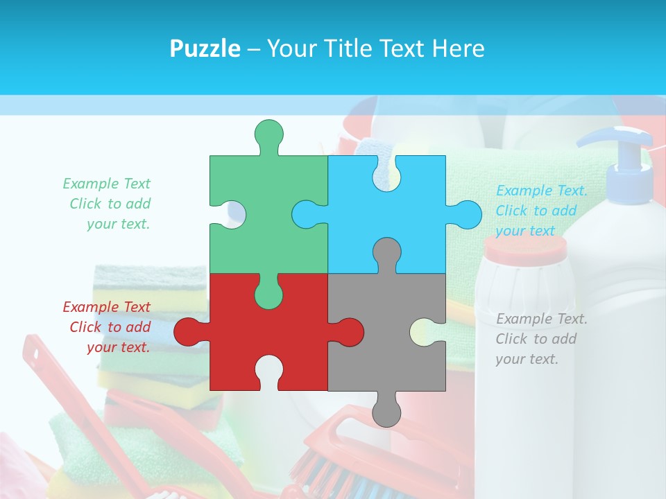 Blue Cleaning Fluid PowerPoint Template