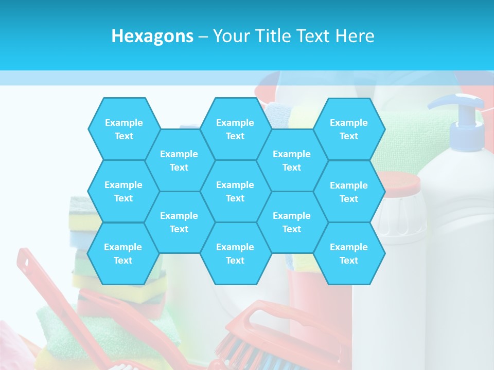 Blue Cleaning Fluid PowerPoint Template