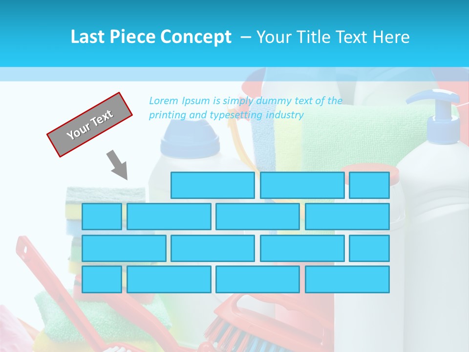 Blue Cleaning Fluid PowerPoint Template