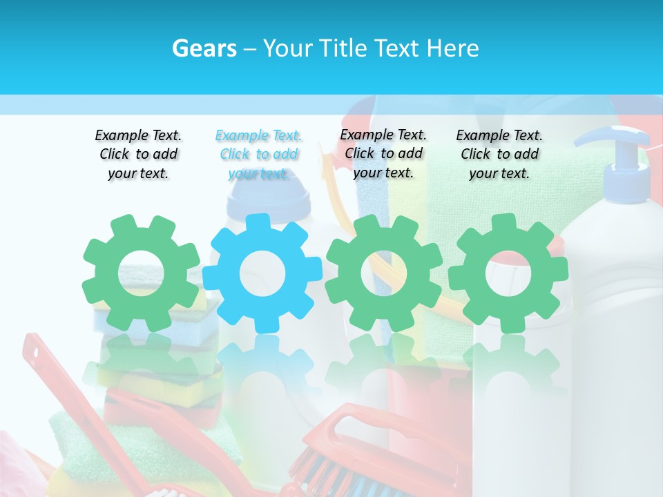 Blue Cleaning Fluid PowerPoint Template