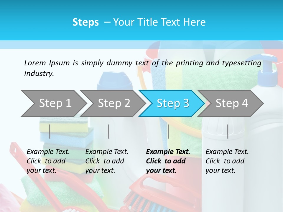 Blue Cleaning Fluid PowerPoint Template