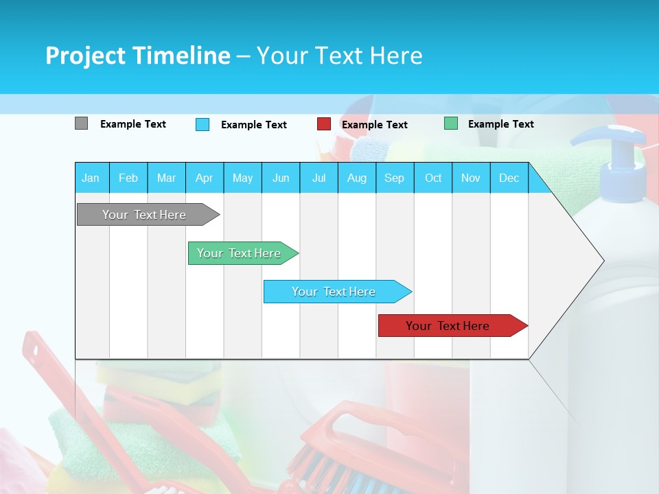 Blue Cleaning Fluid PowerPoint Template