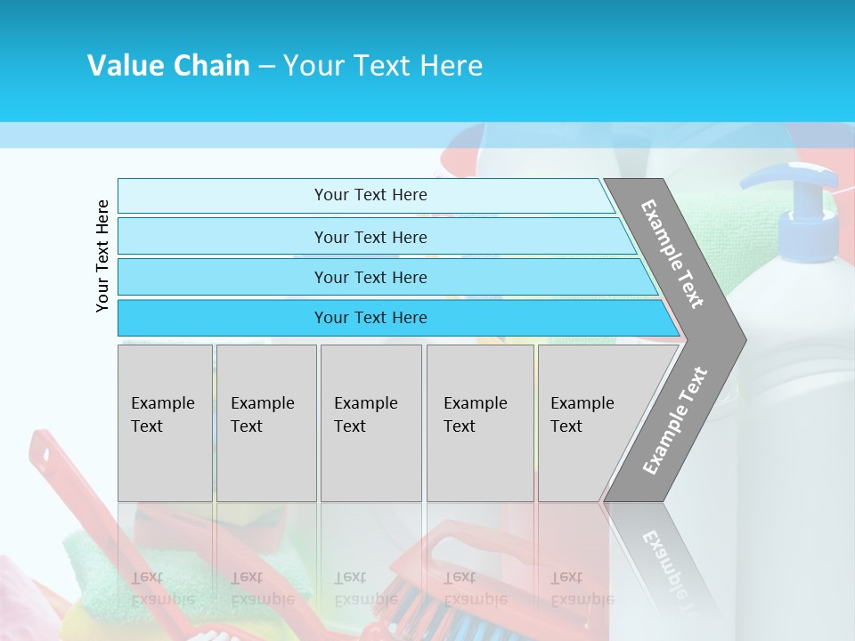 Blue Cleaning Fluid PowerPoint Template